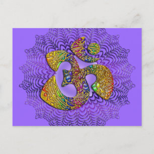 Carte Postale Symbole universel OM / AUM - Ornement