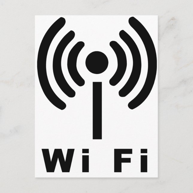 Carte Postale Symbole Wi-Fi (Devant)