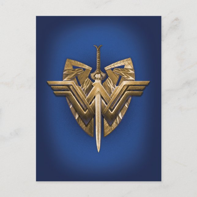 Carte Postale Symbole Wonder Woman avec l'épée de la justice (Devant)