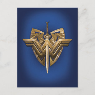 Carte Postale Symbole Wonder Woman avec l'épée de la justice
