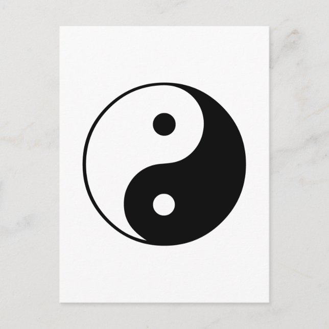 Carte Postale Symbole Yin Yang : (Devant)