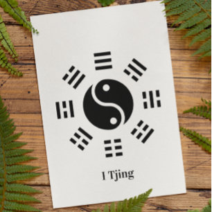 Carte Postale Symbole Yin Yang Ba Gua I Ching - Huit trigrammes