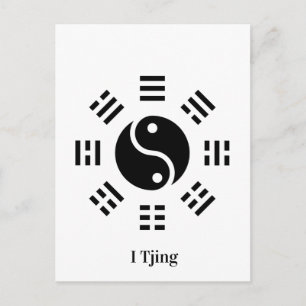 Carte Postale Symbole Yin Yang Ba Gua I Ching - Huit trigrammes