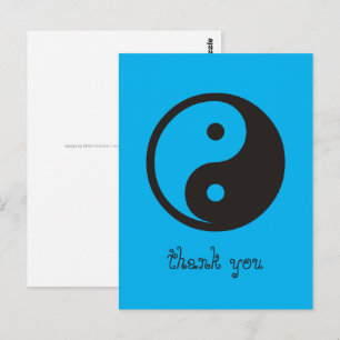 Carte Postale Symbole Yin Yang - tatouage solide