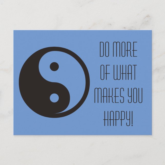 Carte Postale Symbole Yin Yang - tatouage solide (Devant)