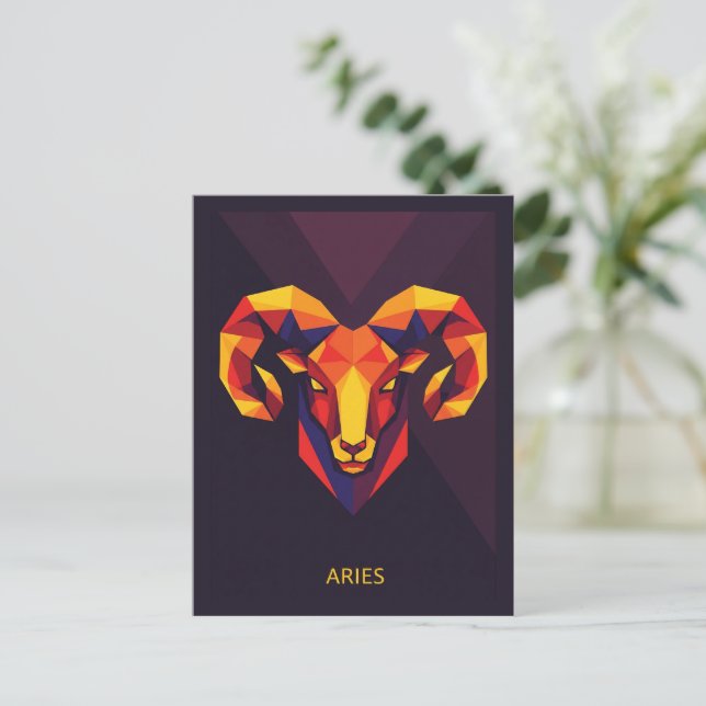 Carte Postale SYMBOLE Zodiaque Aries (Debout devant)