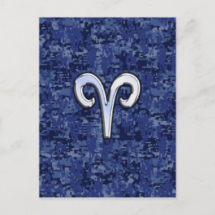 Carte Postale SYMBOLE Zodiaque Aries sur la caméra numérique ble