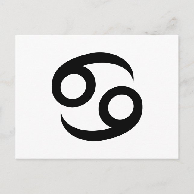 Carte Postale Symbole Zodiaque du cancer noir (Devant)