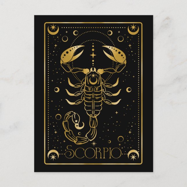 Carte Postale Symbole zodiaque Scorpio (Devant)