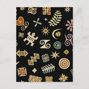 Carte Postale Symboles africains Adinkra