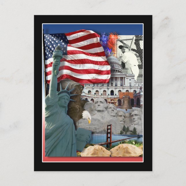 Carte Postale Symboles américains (Devant)