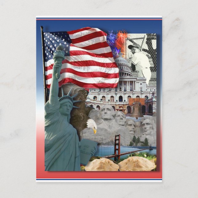 Carte Postale Symboles américains (Devant)