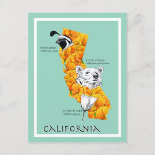 Carte Postale Symboles californiens