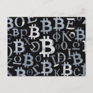 Carte Postale Symboles de Bitcoin (Style : 1)