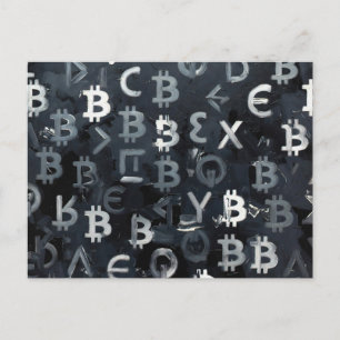 Carte Postale Symboles de Bitcoin (Style : 7)
