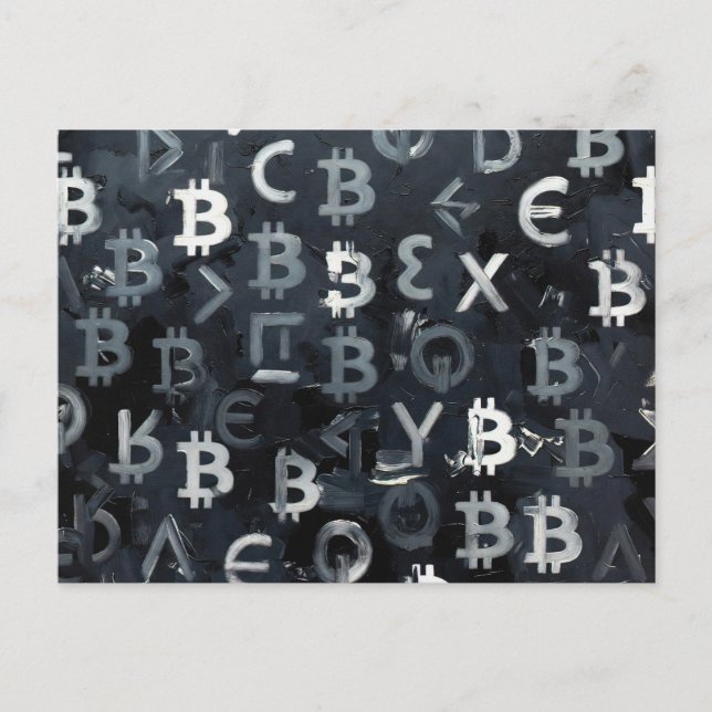 Carte Postale Symboles de Bitcoin (Style : 7) (Devant)