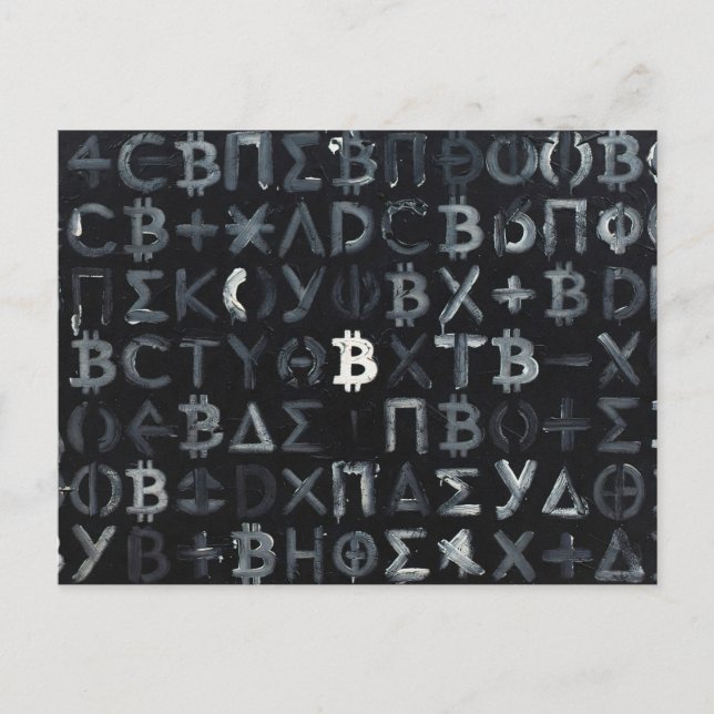 Carte Postale Symboles de Bitcoin (Style : 9) (Devant)