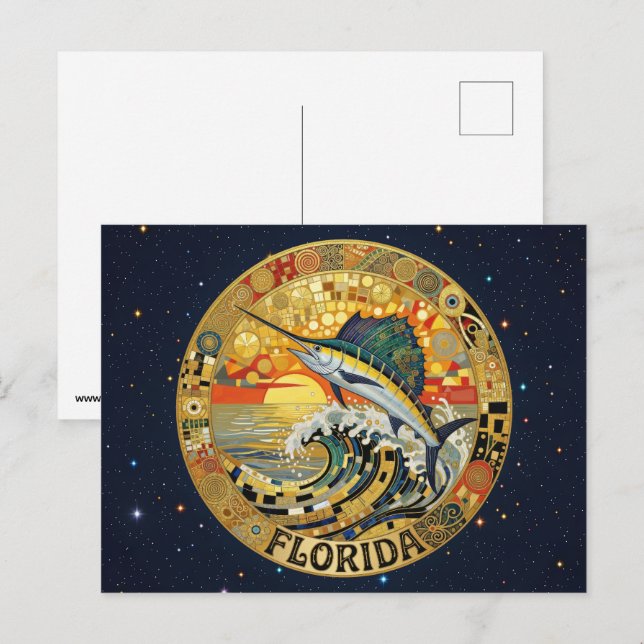 Carte Postale Symboles de l'État de Floride aux États-Unis (Devant / Derrière)