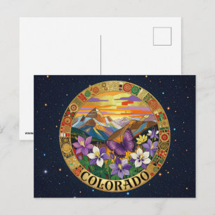 Carte Postale Symboles de l'État du Colorado aux États-Unis