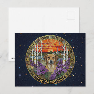 Carte Postale Symboles de l'État du New Hampshire aux États-Unis