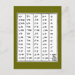 Carte postale Symboles indiens