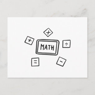 Carte Postale Symboles mathématiques pour les enfants