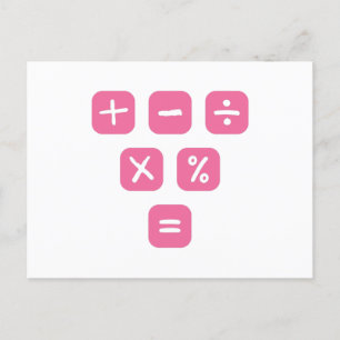 Carte Postale Symboles mathématiques Signes mathématiques