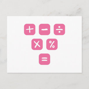 Carte Postale Symboles mathématiques Signes mathématiques