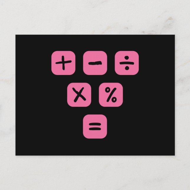Carte Postale Symboles mathématiques Signes mathématiques Maths (Devant)