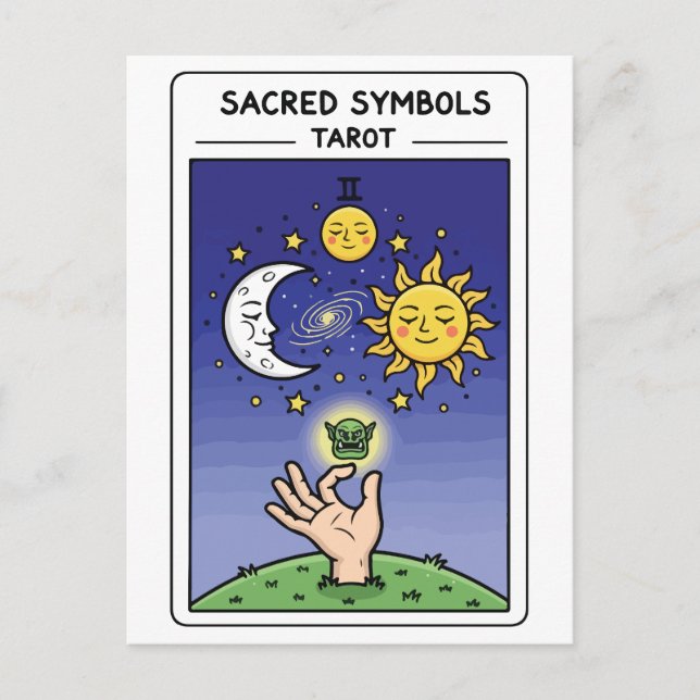 Carte Postale Symboles sacrés Tarot (Devant)
