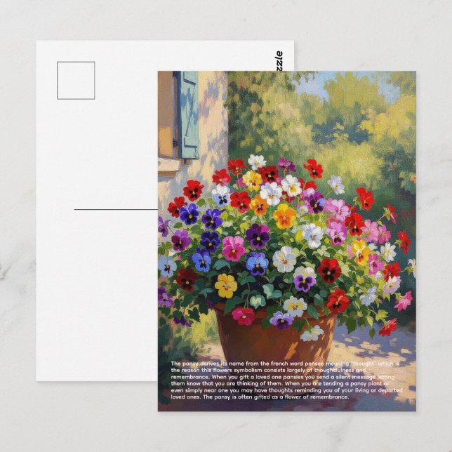 Carte Postale Symbolisme de la Pensée (Devant / Derrière)