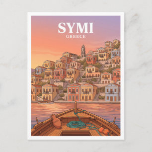 Carte Postale Symi Harbour Grèce Souvenir