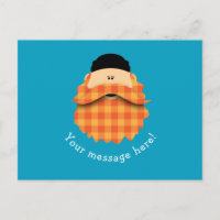 Sympa Pays Plaid Bright Orange Bearded Caractère