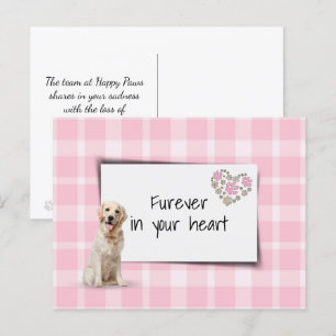 Carte Postale Sympathie pour la perte d'un Golden Retriever