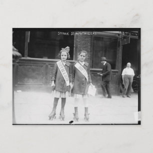 Carte postale Sympathisants de grève