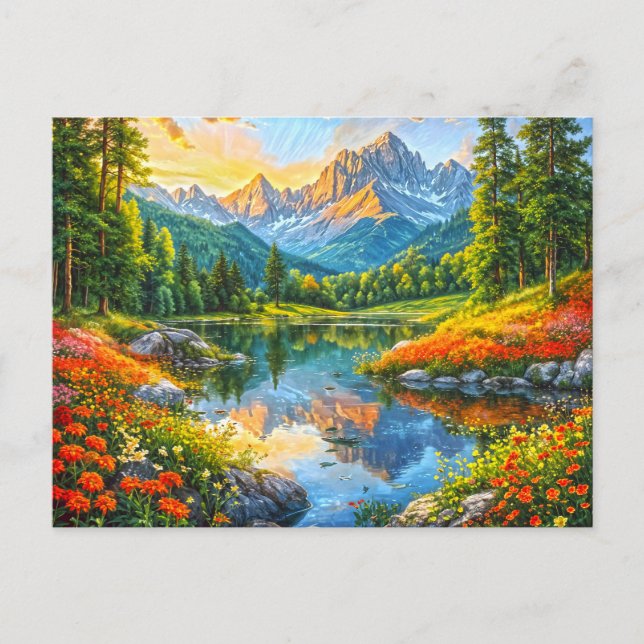 Carte Postale Symphonie d'automne. Harmonie florale de la nature (Devant)