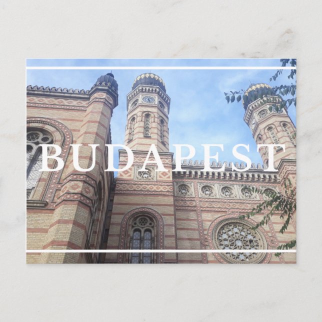 Carte postale Synagogue Budapest (Devant)