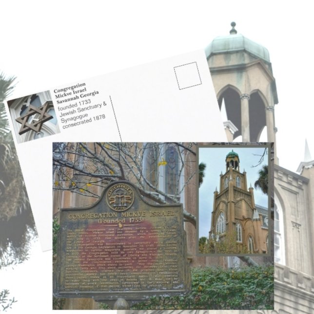 Carte Postale Synagogue de la congrégation Mickve Israel Savanna (Créateur téléchargé)