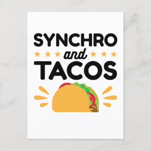 Carte Postale Synchro de natation synchronisée et Tacos