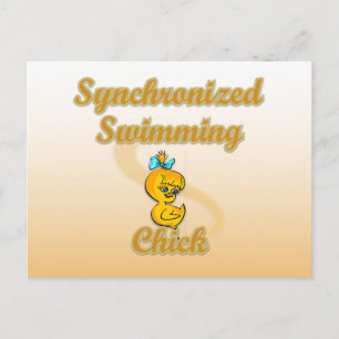 Carte Postale Synchronized Swimming Chick
