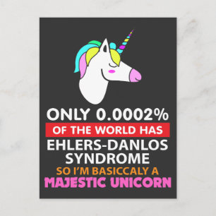 Carte Postale Syndrome d'Ehlers Danlos - Unicorn Majestic