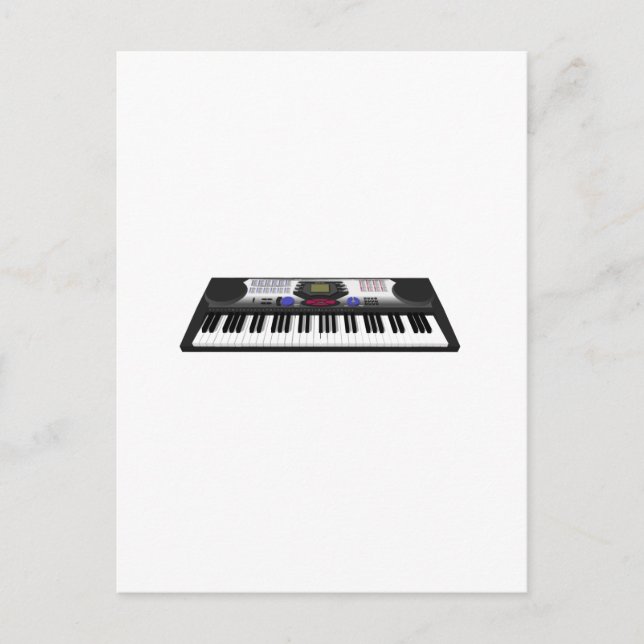 Carte Postale Synthèse du clavier moderne : Modèle 3D : (Devant)