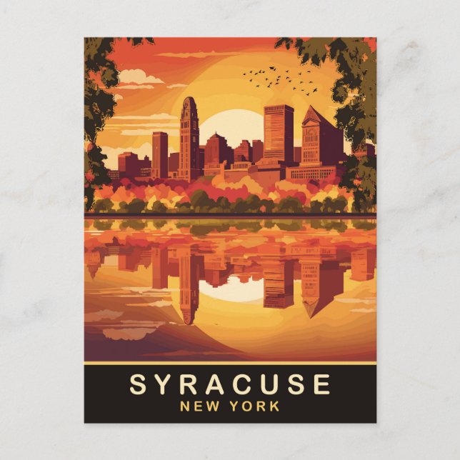 Carte Postale Syracuse, État de NY, Voyage (Devant)