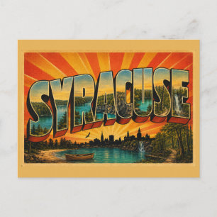Carte Postale Syracuse New York Lacs Glaciaires Forêt Vierge Art