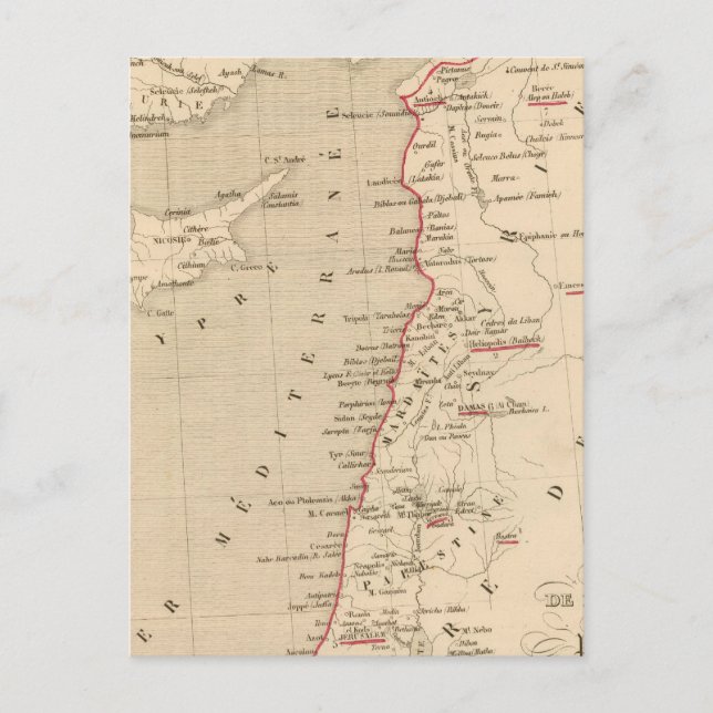 Carte Postale Syrie et de la Palestine, 624 ans après JC (Devant)