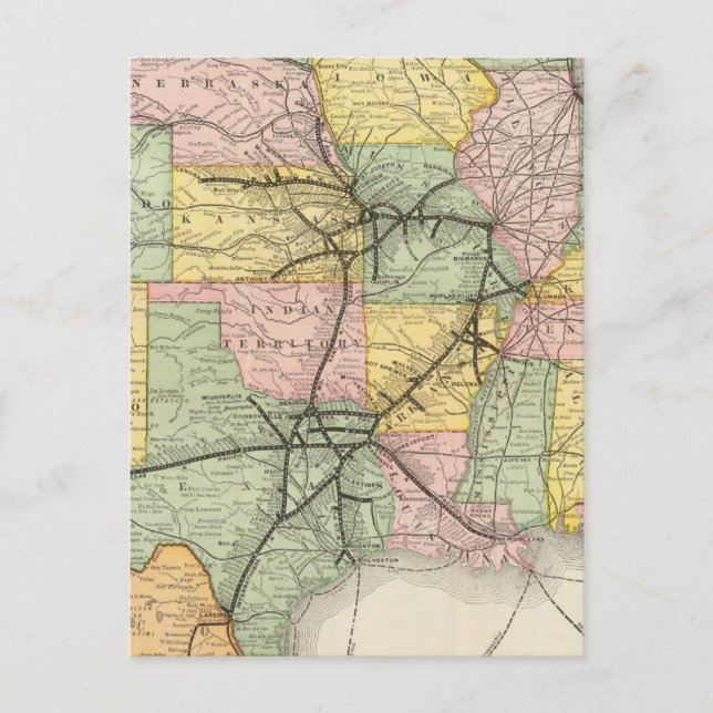 Carte Postale Système ferroviaire du Sud-Ouest (Devant)