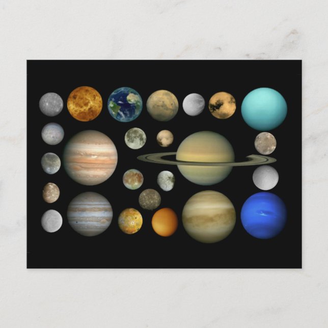 Carte Postale Système solaire (Devant)