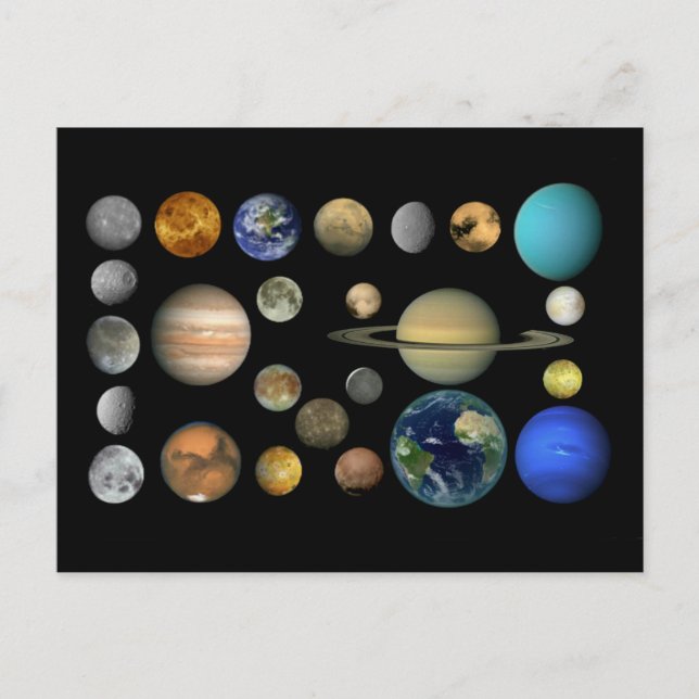 Carte Postale Système solaire (Devant)