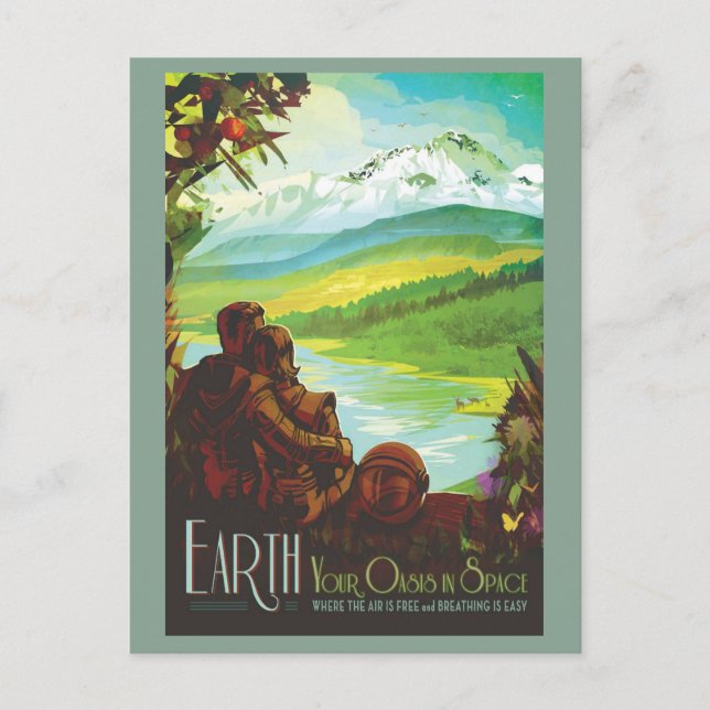 Carte Postale Système solaire spatial planétaire (Devant)