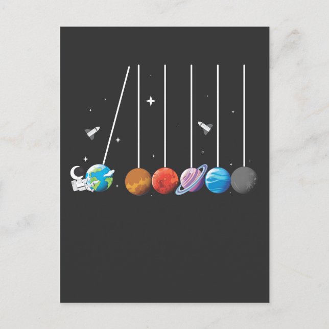Carte Postale Système Sun de fusée de radeau Pendulum de l'astro (Devant)